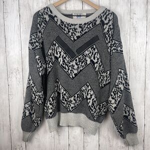 Vintage Chartwell Grandpa Sweater Mens XL Multicolor Cosby Tribal Oversize Heavy